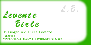 levente birle business card